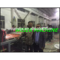 NEW MACHINE TEST OF PVC corrugated tiles production line